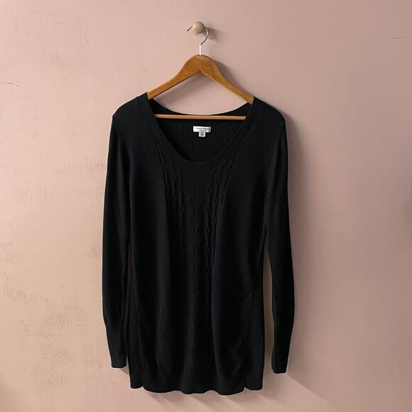 Liz Lange Maternity for Target Black Ribbed Pullover Sweater Size XXL GUC - Picture 1 of 12